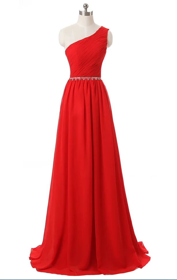 

Bowith Evening Luxury Long Dress Prom Elegant Red One Shoulder Ladies Dresses Wedding Party Formal Occasion Gowns Gala vestidos