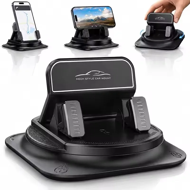 360° Degree Car Mobile Phone Mount Anti Slip Silicone Dashboard Phone Holder Free Rotation Universal Head-Up Navigation Holder