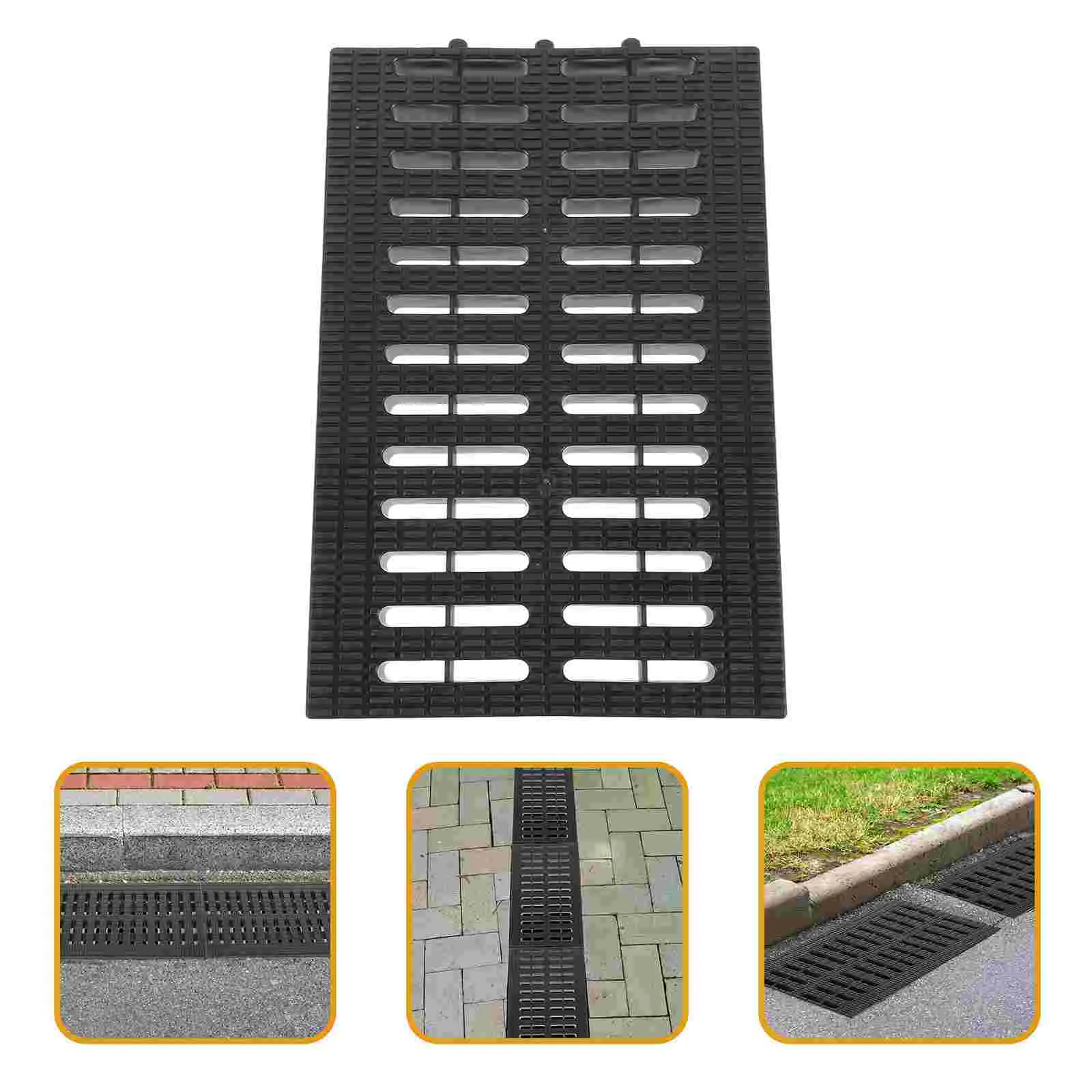 Trench Cover Basement Drain Grate French System for Yard Garage Driveway Channel with Plastic Sturdy