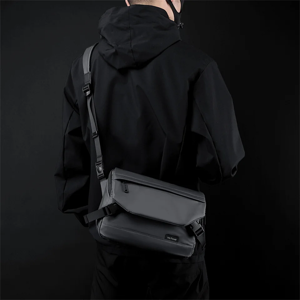 Men's Retro Versatile Nylon Shoulder Bags Large Capacity Advanced Trend Men Simplicity Fashion Solid Color Handbags