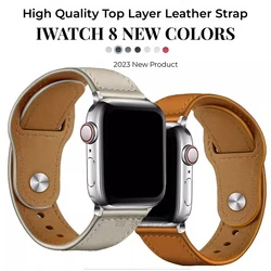 Leather strap For Apple watch band 44mm 45mm 41mm 40mm 49mm 42mm 38mm 45 44 mm correa bracelet iWatch series 3 4 6 SE 7 8 ultra