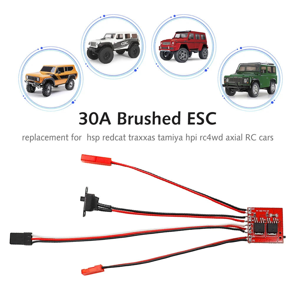 

Brushed Motor Replacement Speed Controller Brushed ESC ESC Brush Electronic Motor Speed Controller Universal for RC Car Model
