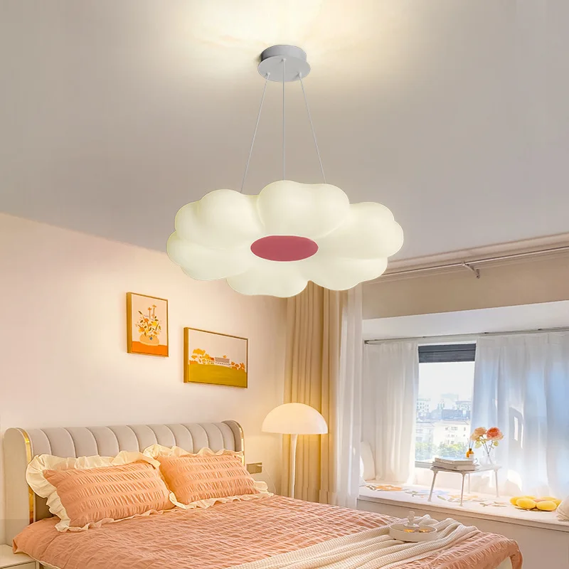 

Modern Girl Bedroom Chandeliers Simple Flower Shape Lamps Warm Romantic Children's Room Princess Room Chandelier Bedroom Lights