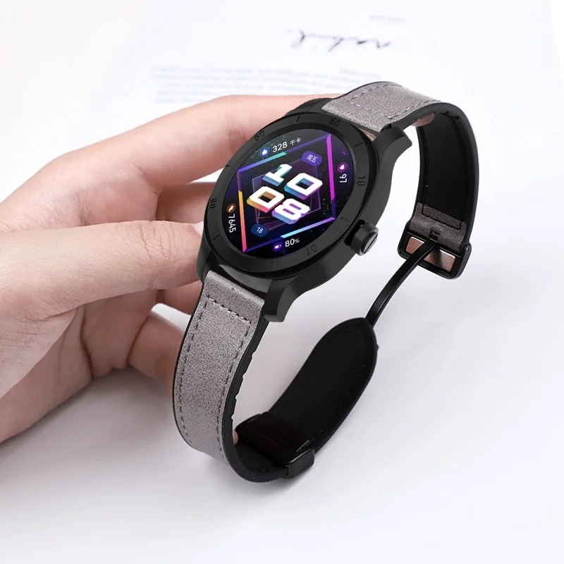 Rindsleder armband für Huawei Uhr GT Cyber mit Gehäuse Sport Uhren armband für Huawei Uhr GT Cyber Frau Mann Gürtel Correa Armband
