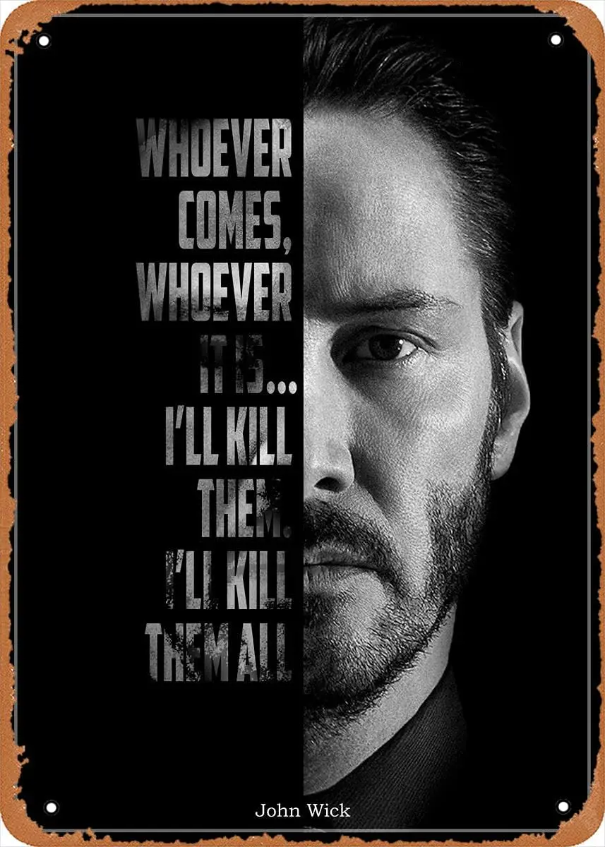 John Wick Quote 2 Famous Quotes Retro Vintage Decorative Metal Tin Sign 8X12 Inch