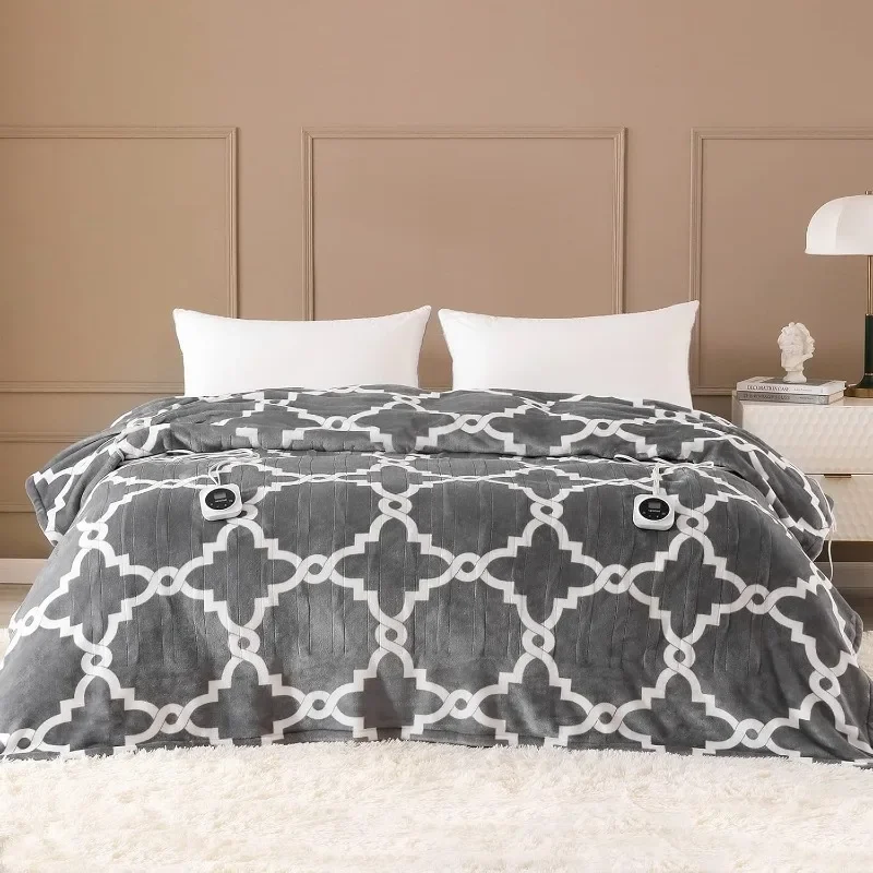 

Электрическое одеяло VENTIMI Queen Size 84 x 90 дюймов, одеяло с подогревом, двойными контроллерами, 10 уровней нагрева и 1–12 часов