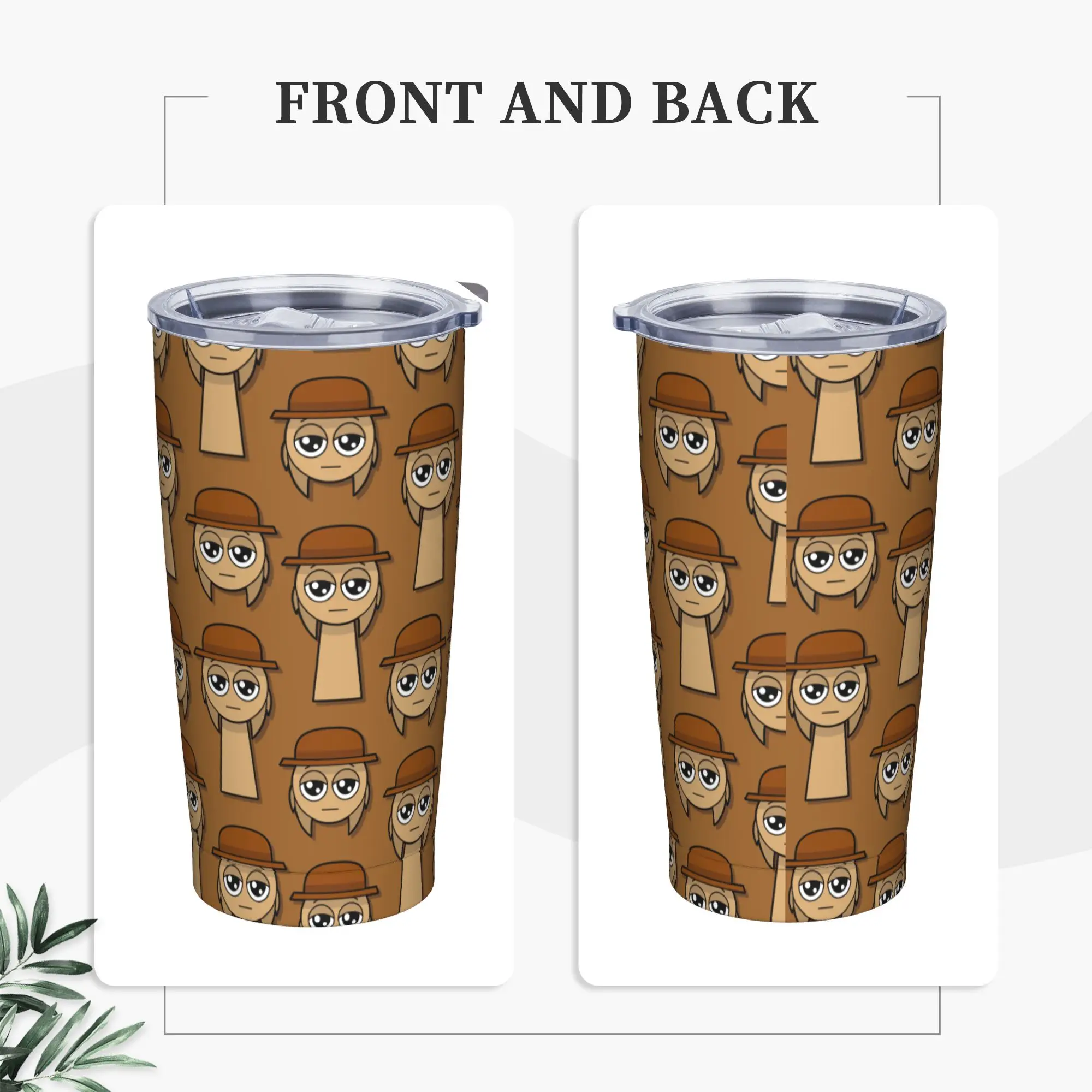 Sprunki Cartoon Anime Tumbler Vacuum Insulated  Thermal Cup Vacuum Flask Double Wall Mug Water Bottle