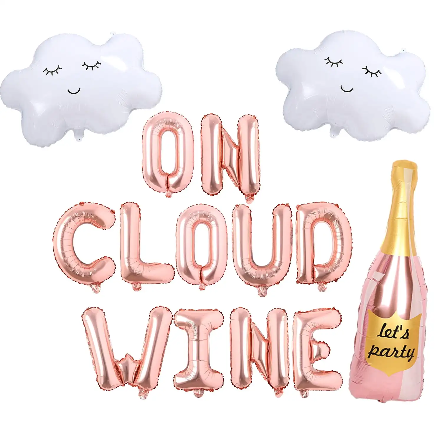 

Rose Gold on Cloud Wine Banner, Bachelorette Party Decoration, Wedding Bride Garland, Bridal Shower Decor, Wine Theme, Funny Sig