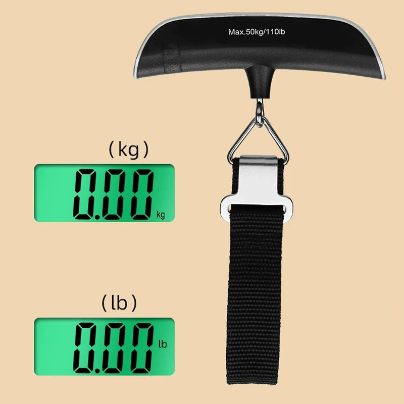 Electronic Spring Balance Household Portable Digital Scale, Hand Luggage Scale for Fishing, Weighing Grams, 50kg, 10g