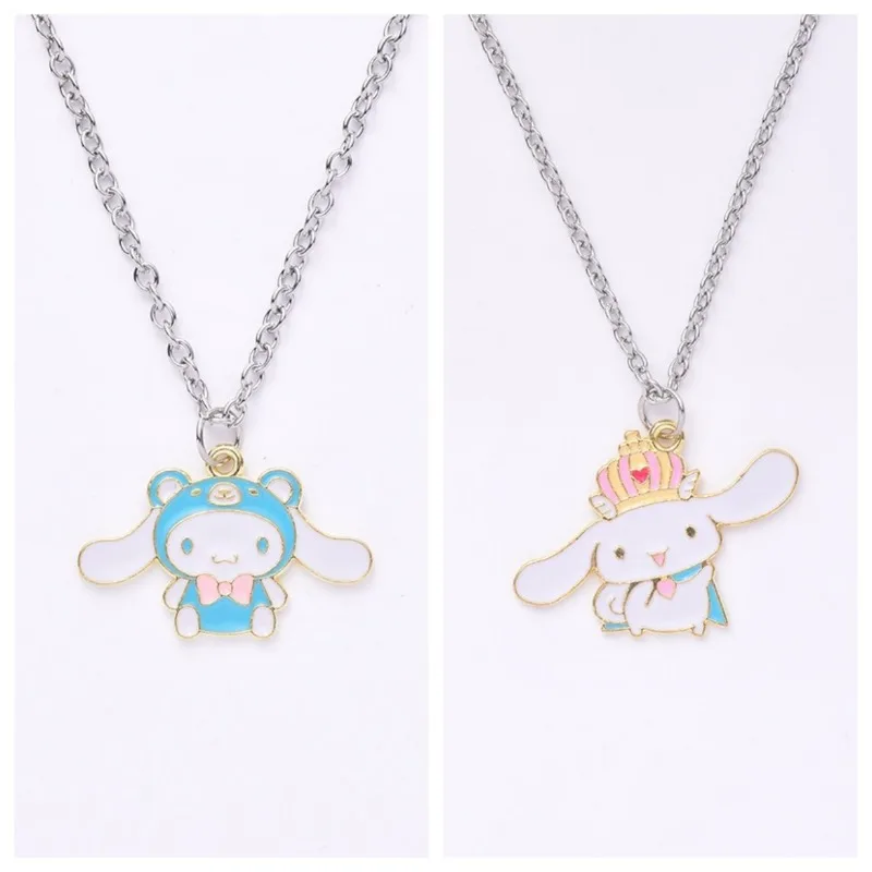 

Sanrio Cinnamoroll Necklace Anime Figures Q Figural Cartoon Anime Alloyed Necklace Merchandise Decoration Children Birthday Gift
