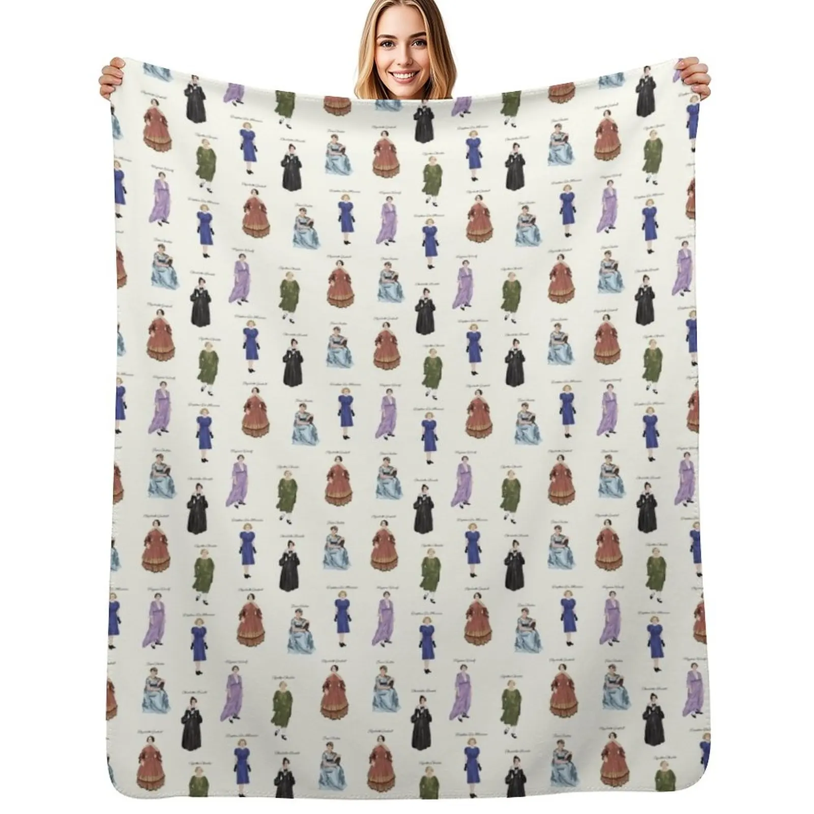 

Six Female, British Literary Geniuses Throw Blanket Cozy Light Blanket for Travel Camping Picnic