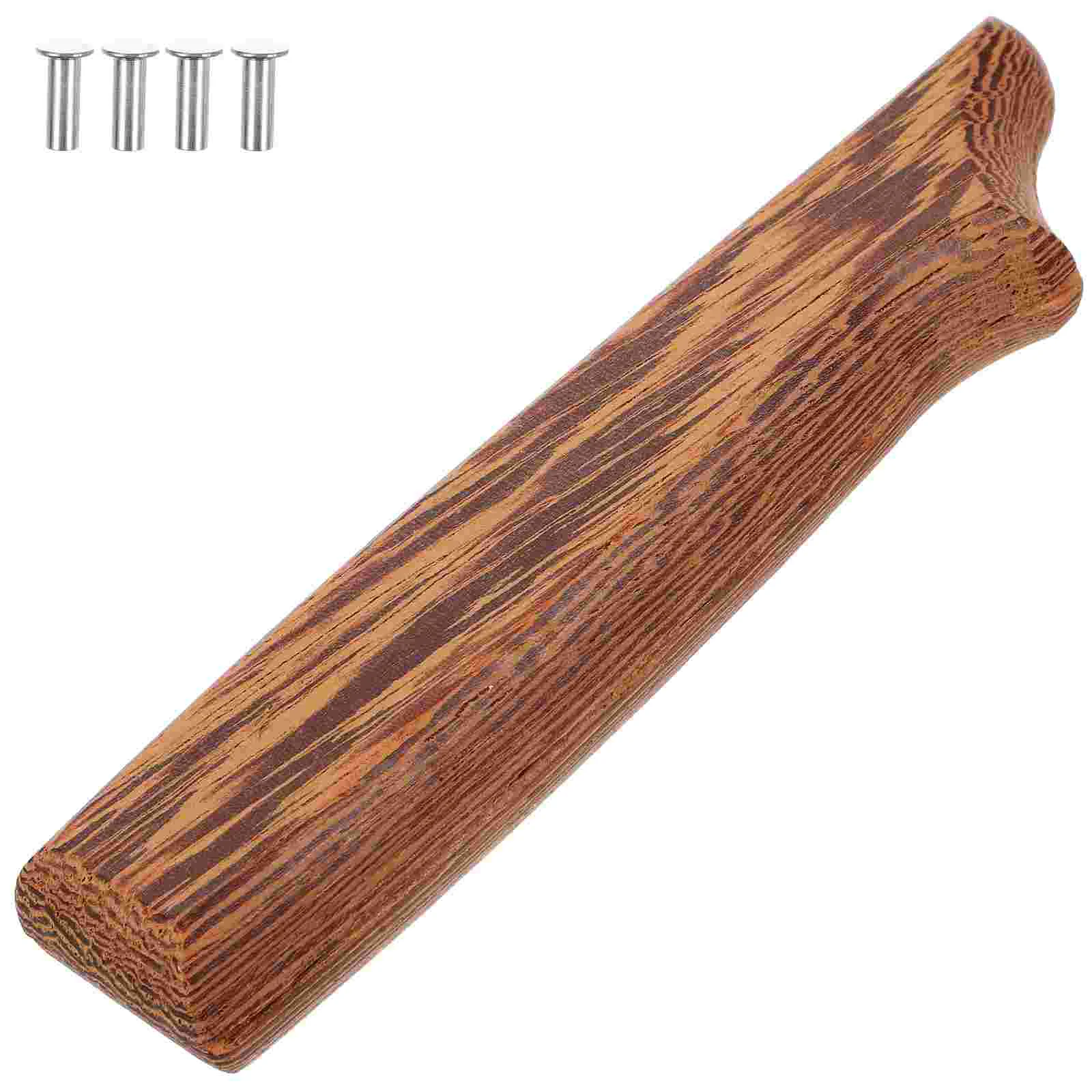 2 Pcs Kitchen Knife Handle Chopping Grip Replaceable Handguard Wooden Non-skid for Replacement