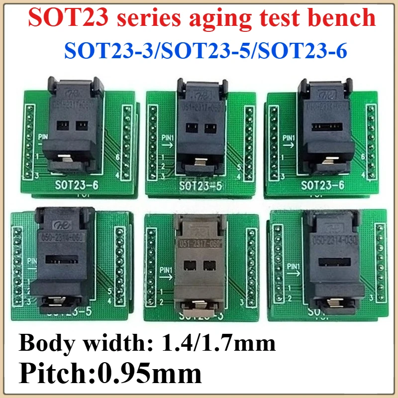 1PCS SOT23-3 5 6L Chip Aging Test Stand Burn Stand SOT23 Series Test Socket Body Width 1.4mm/1.7mm
