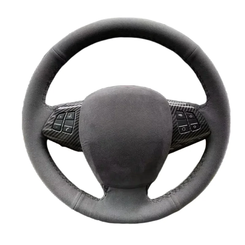 

Для BMW E70 X5 2007-2009 2010-2011 автомобильный чехол на руль, замшевая кожа, мягкая впитывающая пот, нескользящие автомобильные аксессуары