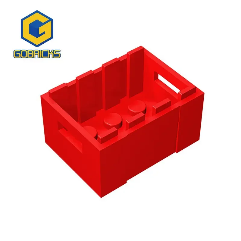 Gobricks 1 Pcs MOC Crate with Handholds Compatible With 30150 Model Building Blocks Parts Kids Educational DIY Assembly Toys