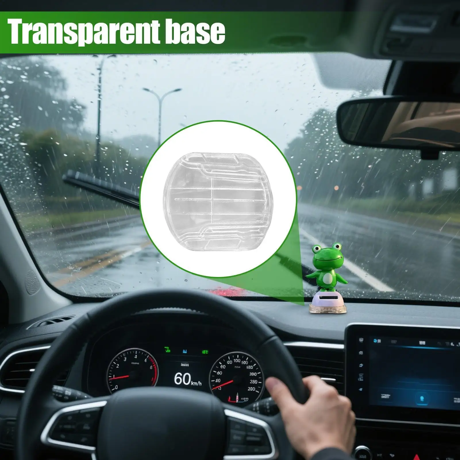 Solar Dashboard Figures Base Vehicle Shaking Decoration Stand Non-slip Solar Dashboard Figurine Base For Desktop Shelf Center