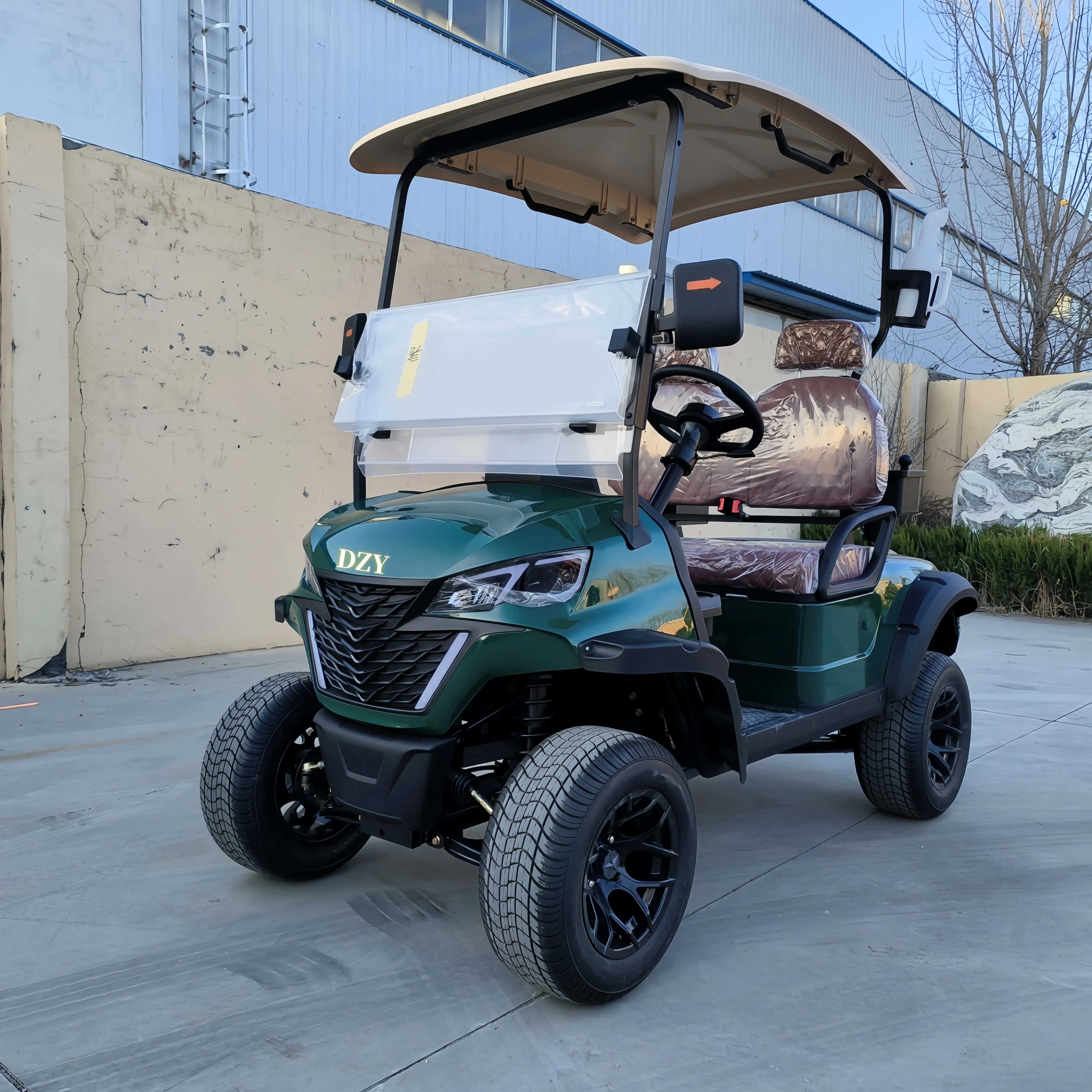 Luxury Electric Golf Cart Classic Model Solar Powered Tourist Car Wholesaler 2-8 Seat Configuration