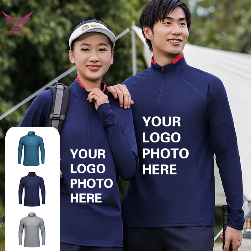 

Custom Men's Gym Running Sports Men Fitness Sports shirt Running Long Sleeve sports set Outdoor Tops Clothes print logo