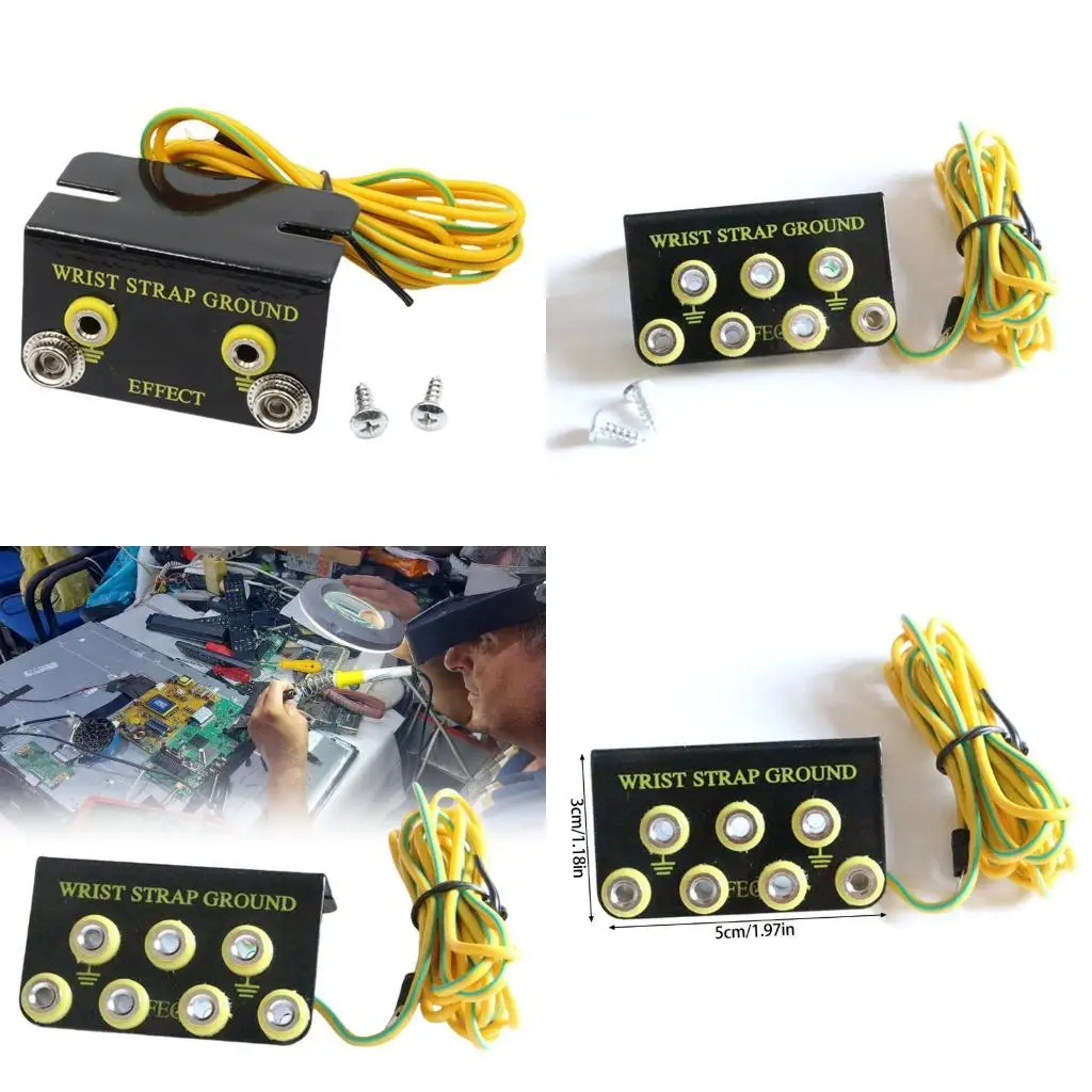 

652F Delicate L Shaped Static Grounding Outlet Mounting Option Reliable ESD Protections for Electronic Repair Stations