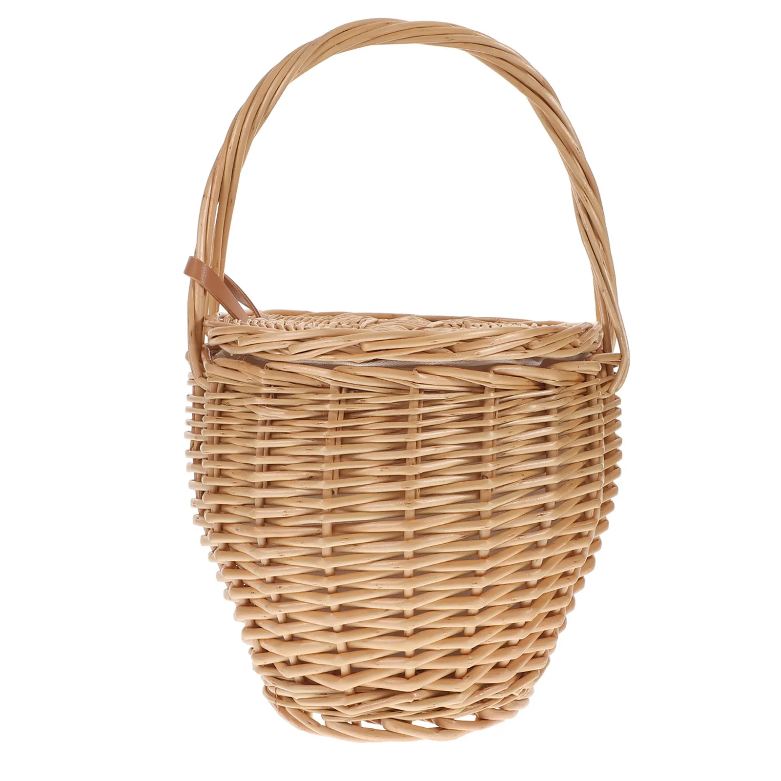 

1Pcs Hand Woven Bag French Style Portable Storage Large Capacity Travel Pouch Casual Handbag for Women Hand Woven Bag