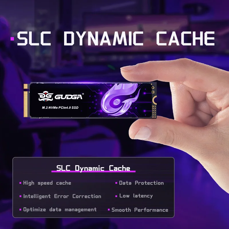 ‌ GUDGA M.2 NVMe SSD 1 تيرابايت/2 تيرابايت/4 تيرابايت PCIe4.0 7200 ميجابايت/ثانية متوافق مع PS5 |   لترقية أجهزة الكمبيوتر/الكمبيوتر المحمول/سطح المكتب
