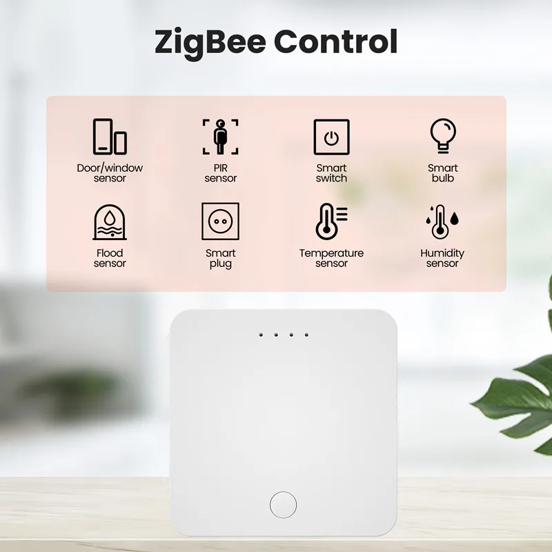 Tuya Smart Zigbee 3.0 Gateway - Hub LAN dla inteligentnego domu, współpracuje z Alexa i Google Home, bezprzewodowe sterowanie przez aplikację