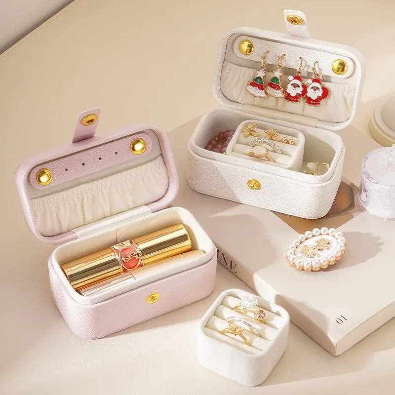 

Portable Jewelry Storage Box, Simple Travel Jewelry Box, Jewelry Ring, Ear Chain, Lipstick Jewelry Box