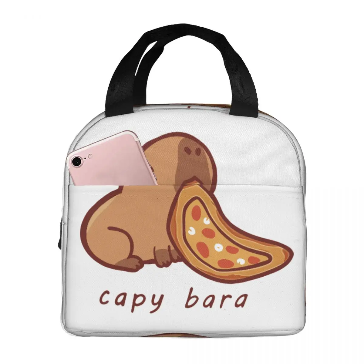Cartoon Animal Pets Capybara Lunch Bag Women Cooler Warm Insulated Lunch Boxes for Office