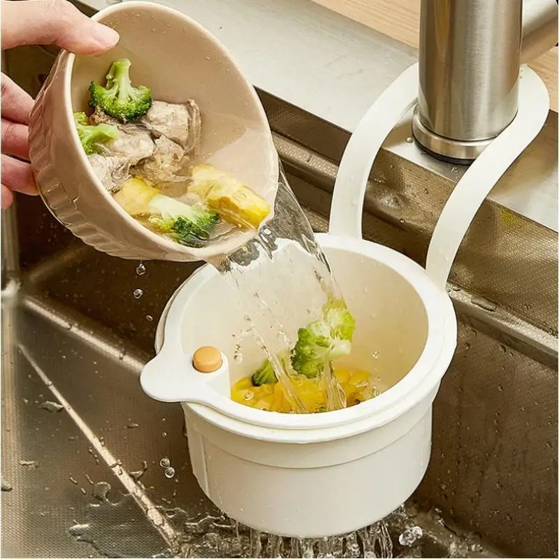 2026 Kitchen Sink Specific Hanging Drain Basket Food Residue Garbage Filter Strainer Dry‑wet Separation Storage Rack Accessory