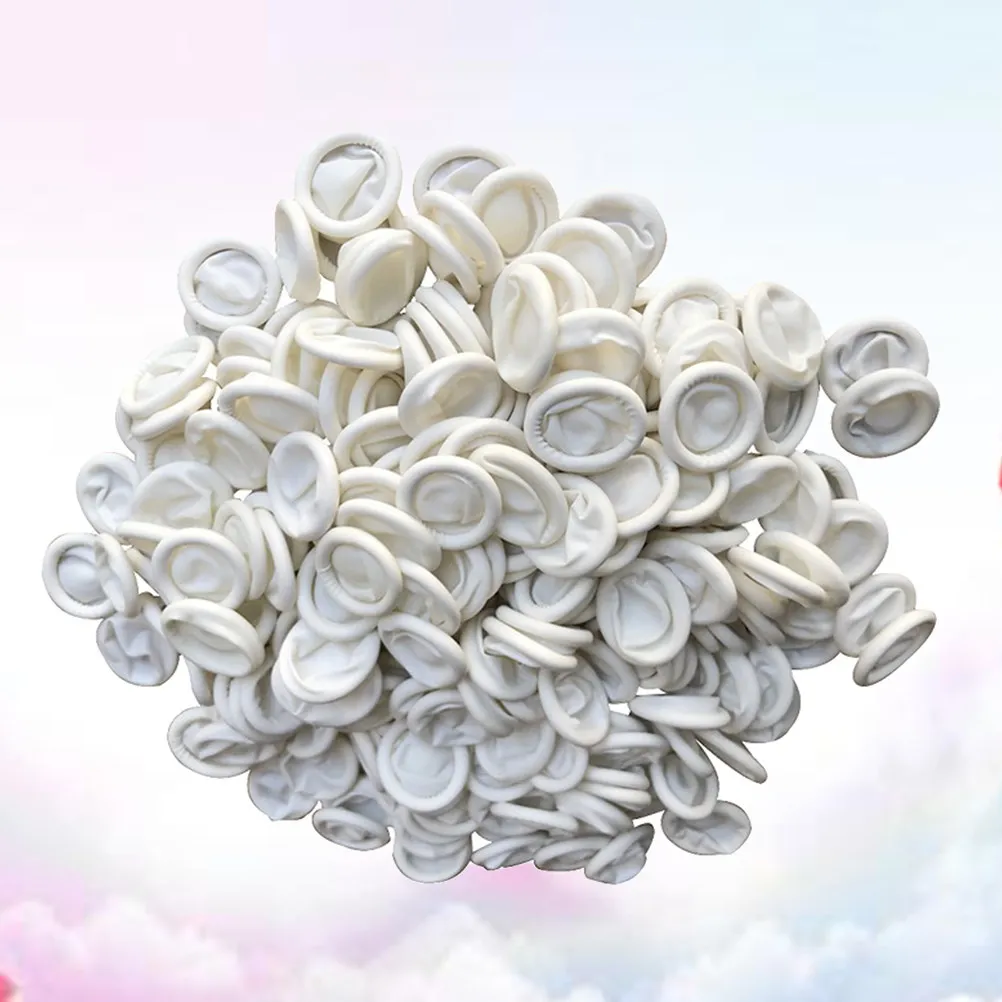 700pcs Disposable Finger Cots Latex Fingertip Protectors Medium Size For Nail Art Craft Repair Painting Work Safety Health Care view 3
