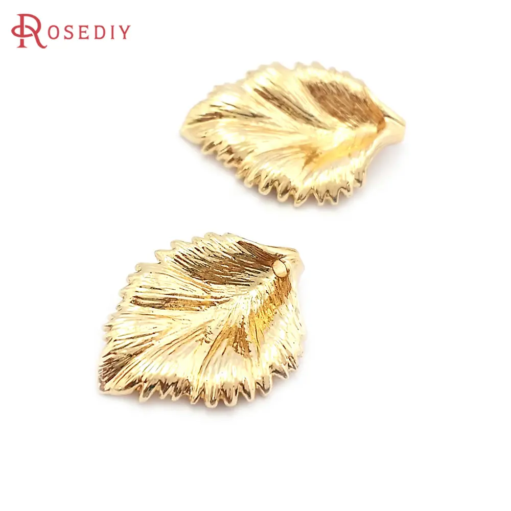 18K Gold Color Brass Tree Leaf Charms Leaves Beads Caps High Quality Diy Jewelry Accessories Making Rosediy official-website