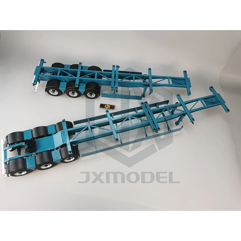 JXMODEL Double Semi-trailer for 1/14 Tamiya RC Truck Trailer Tipper Scania 770S MAN Benz Actros 3363 Volvo Car Diy Parts