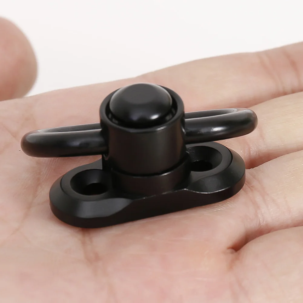 

1,25 дюйма QD Sling Поворотное крепление Сверхмощные быстросъемные кнопочные вертлюжки для двухточечного ремня 360° ° Вращающийся, простой в установке строп QD