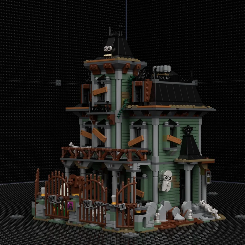 Medieval Castle Model Moc Building Bricks Haunted House Model Technology Modular Blocks Gifts Christmas Toys DlY Sets Assembly