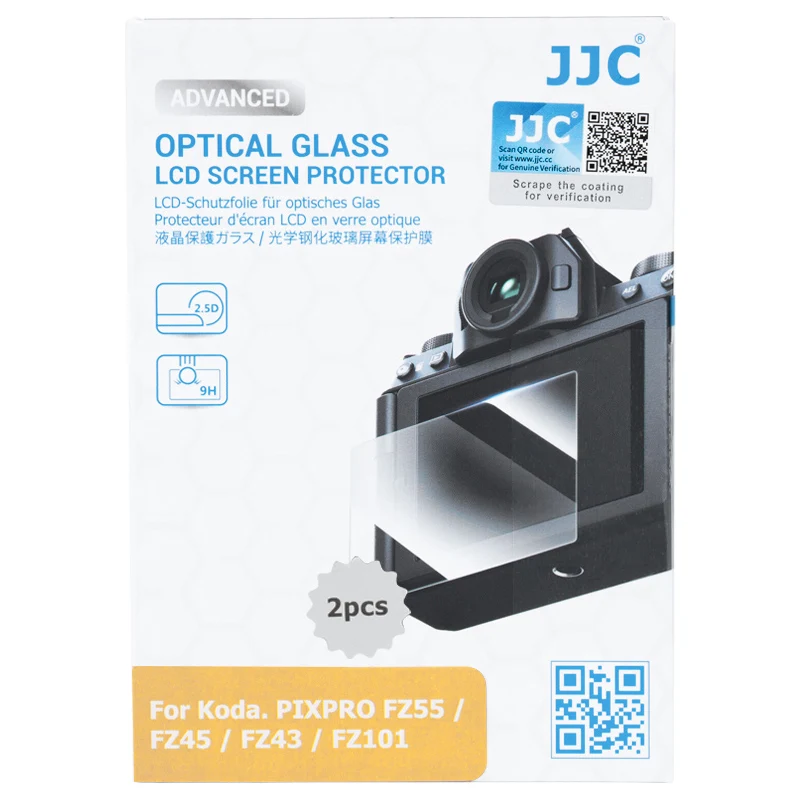 

JJC 2 Pack Screen Protector for KODAK PIXPRO FZ55 FZ45 FZ43 FZ101 HD Tempered Glass 9h Hardness Scratch Kodak Accessories