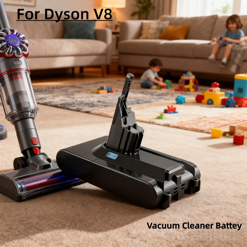 

21.6V 6000mAh/8000mAh Replacing Handheld Battery - Suitable for Dyson V8 Absolute Wireless Vacuum Cleaner