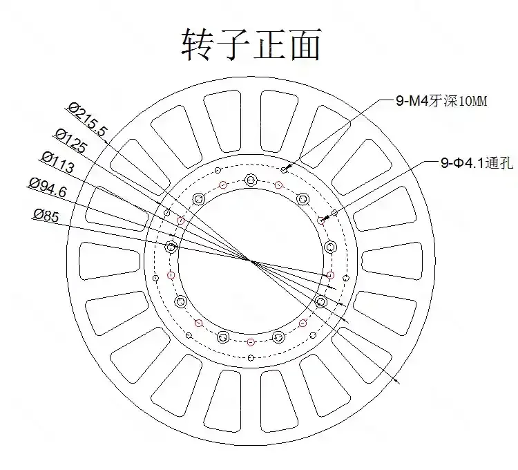 700W 14810 Large Hollow Shaft Ultra Low Speed Flat Disc Brushless DC Motor Permanent Magnet