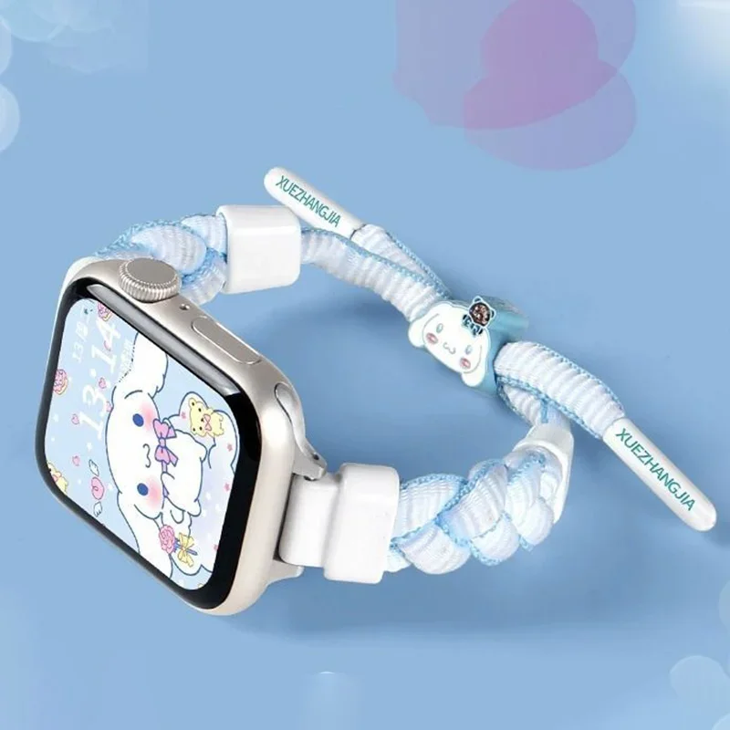 Sanrio Kuromi Cinnamoroll My Melody Apple Iwatch Watch Bands Kawaii Cartoon 38/40/41/42/44/45/49 MM Couple Bands Christmas Gifts