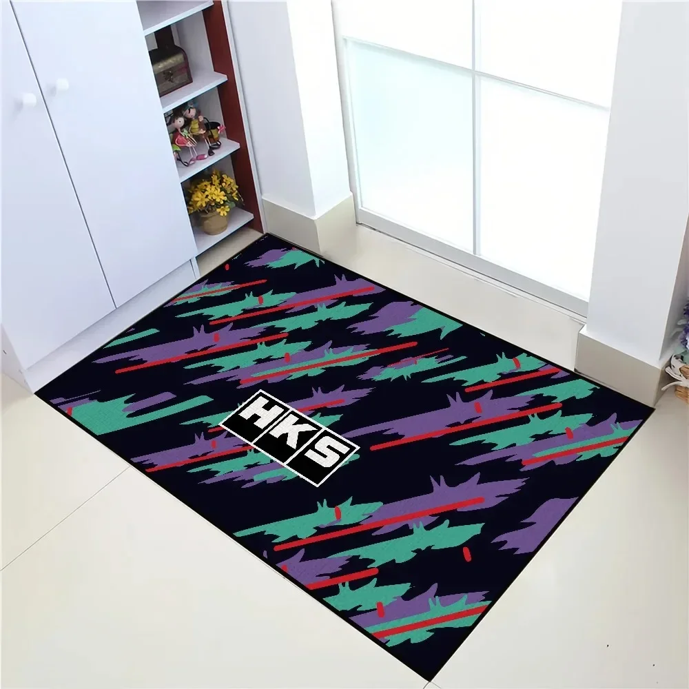 Petit tapis de voiture de sport, HKS, décoration de maison, chambre à coucher, JDM, couloir, balcon, paillasson d'entrée