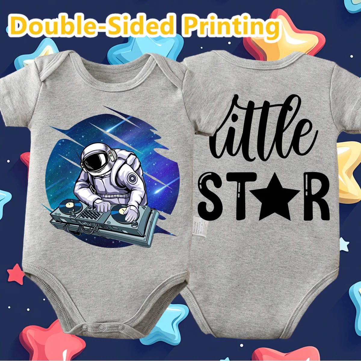 

Боди из 100% хлопка с двусторонним принтом «Астронавт», удобные комбинезоны для малышей, комбинезон для новорожденных от 0 до 12 месяцев