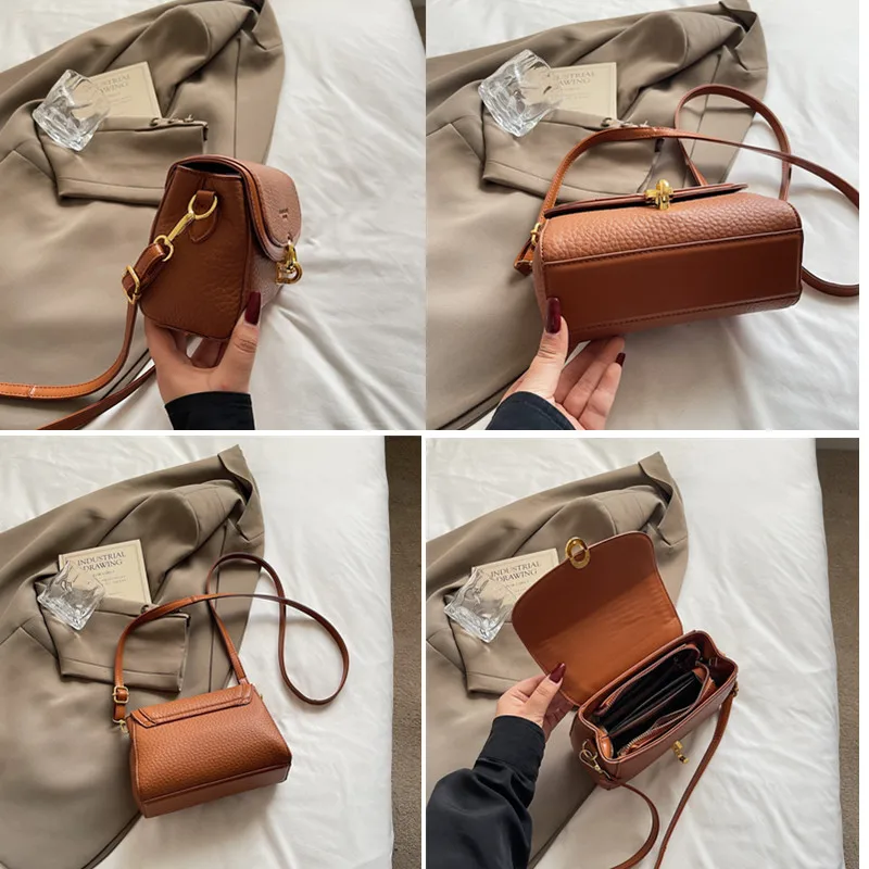 حقيبة كتف نسائية عصرية من الجلد الصناعي، محفظة صغيرة عبر الجسم، حقيبة يد أنيقة للسيدات للاستخدام اليومي، خفيفة الوزن وأنيقة"