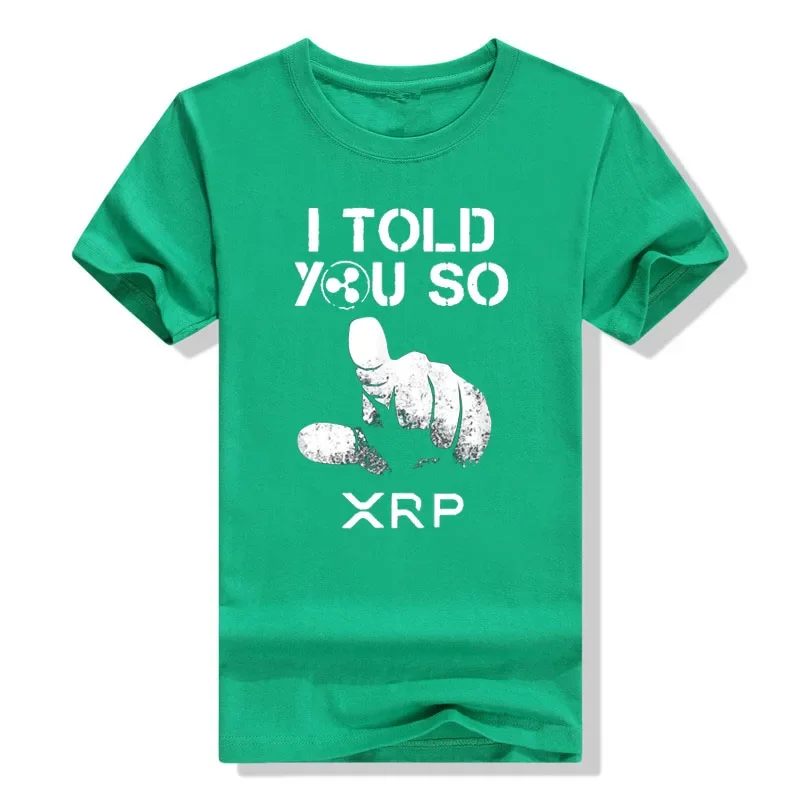 I TOLD YOU SO XRP Ripple Blockchain Cryptocurrency Joke Blue T-Shirt Investor Humor Funny Graphic Tops Short Sleeve Blouses new