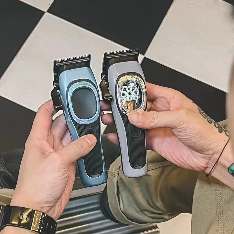 

Мощная машина для стрижки волос, профессиональная перезаряжаемая машина для стрижки волос с лезвием DLC, многофункциональная машина для бритья для мужчин