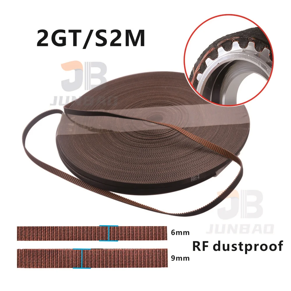 High Quality 2GT Polyurethane Steel Wire Open Timing Belt width 6 9 10 12 15 30MM Rubber Synchronous Belt VORON 3D Printer Parts