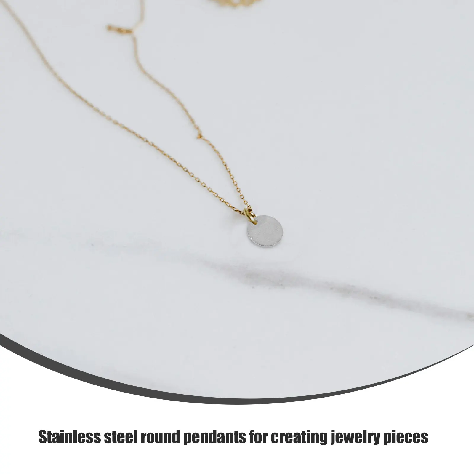 

20Pcs Stainless Steel Round Pendant Blanks 10Mm Smooth Discs for Engraving Name Necklace DIY Jewelry Making Stamping Blank Tags