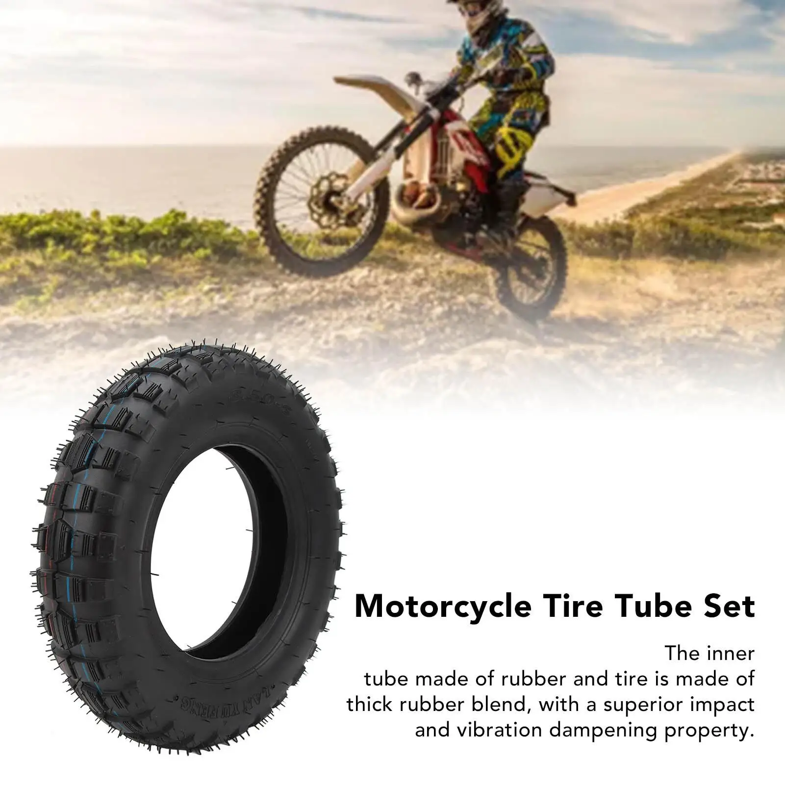 3.50-8 Mini Bike Tire Inner Tube Set - Anti-Vibration, Explosion-Proof, Heat-Resistant Rubber for z50 Z50A Z50R Z50RD