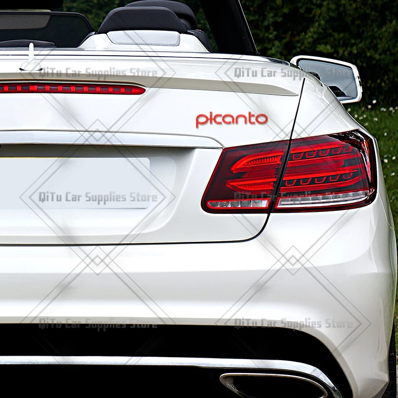 Zinc Alloy For Picanto GT Line Badge Car Body Trunk Fender Adhensive Emblem 3D Decal Sticker Lettering Styling