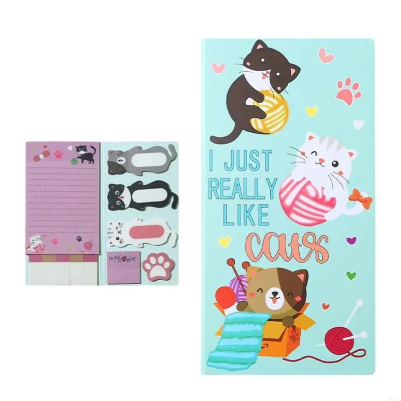 Practical Notepads Cartoon Animal Stickier Note Set Lovely Memos Pad Index Tabs