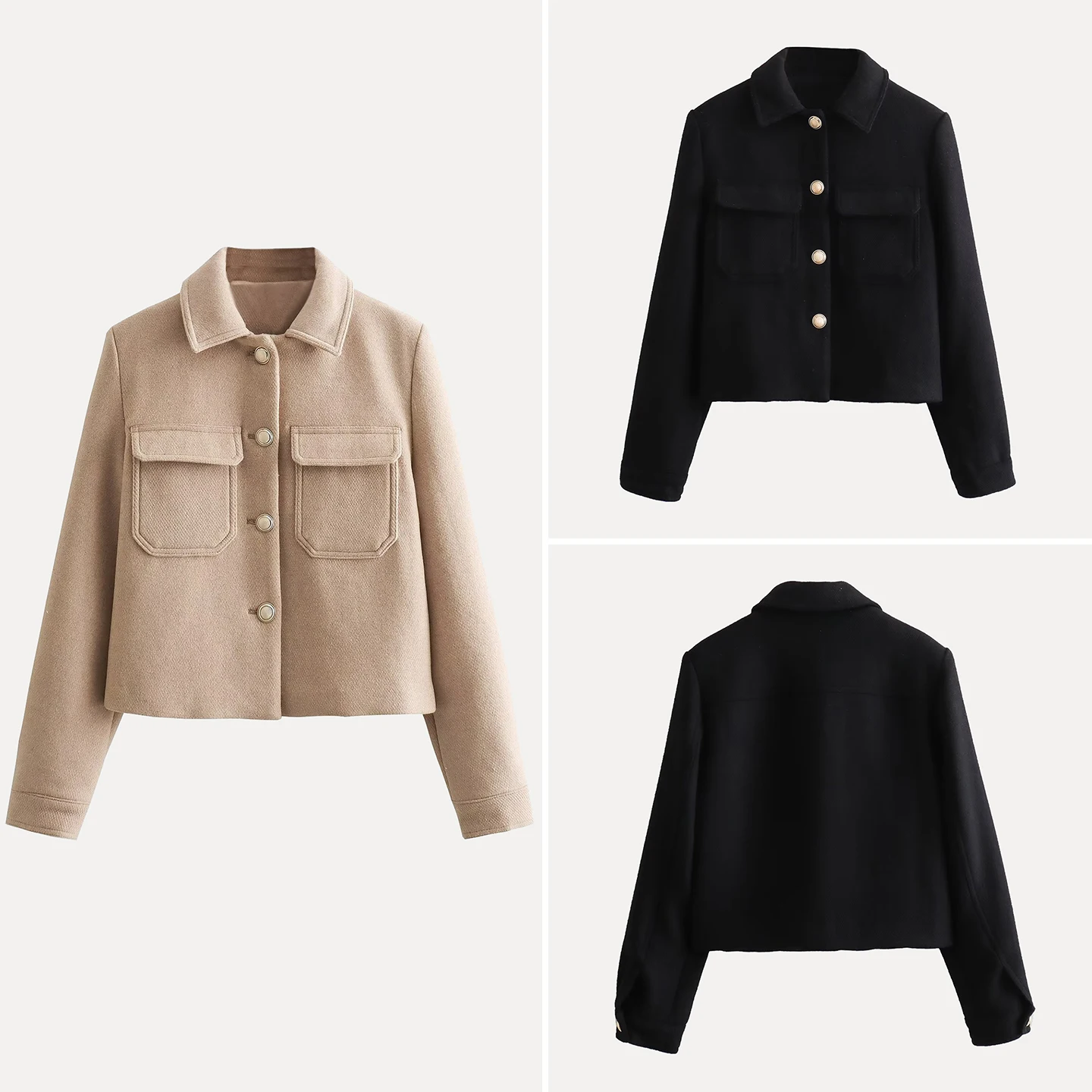 

Metal Button Jaet Women's Sle Loose Fit ort Outerwear Autumn 2025 New Arrival Z Brand European Sle Coat
