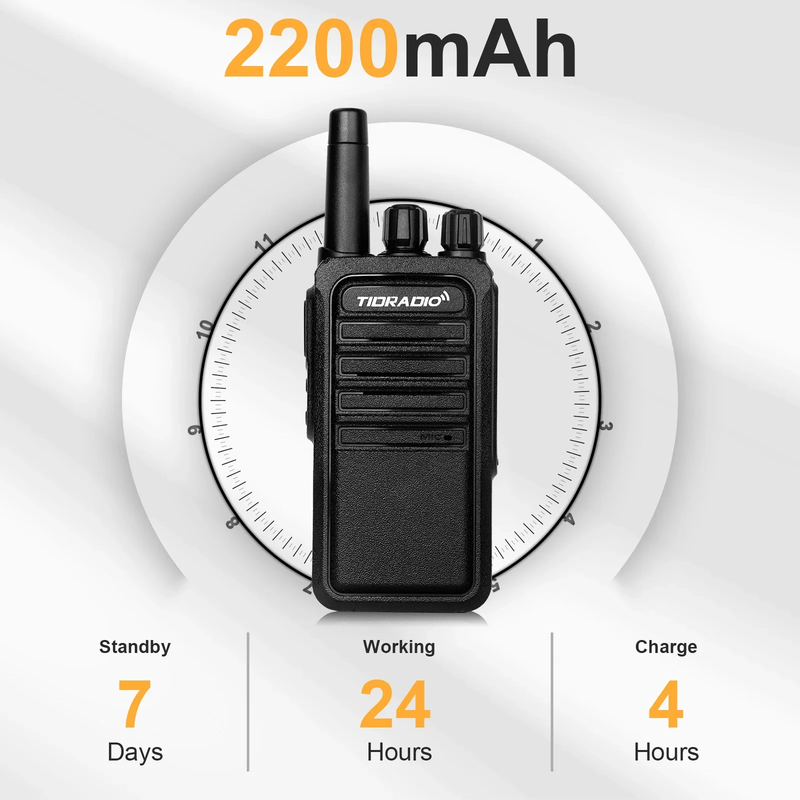 TIDRADIO TD-777S Two Way Radios 2200mAh Two Way Radio Long Range Walkie Talkies 22CH USB Rechargeable Walkie Talkies